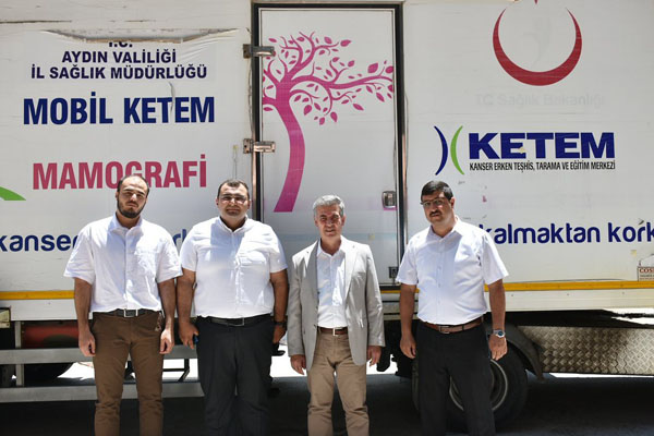 Belediye Başkanımız Mehmet Erol ilçe Devlet Hastanesi Meme Kanseri Tarama noktasını ziyaret etti