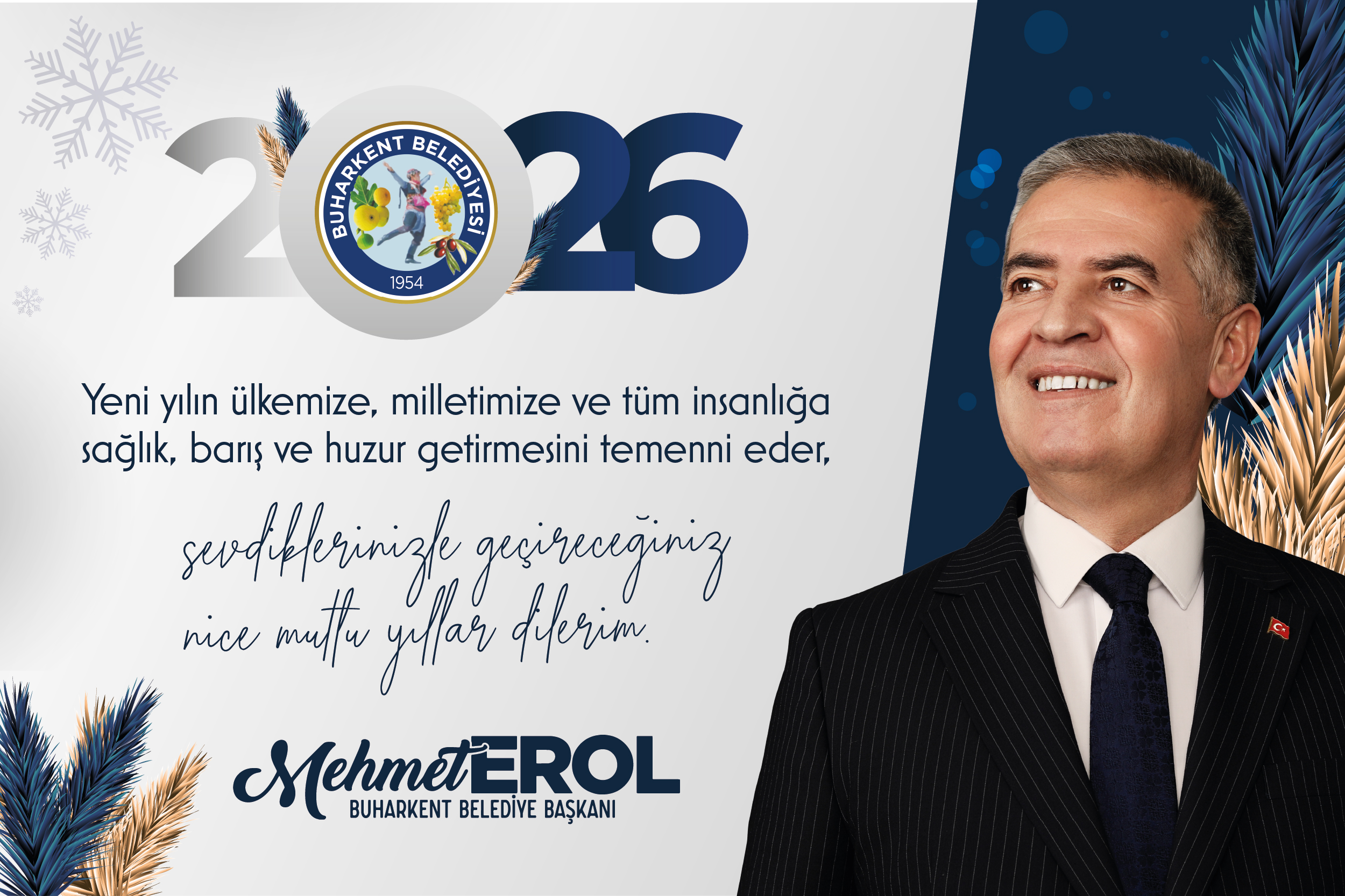 Belediye Başkanımız Sayın Mehmet Erol'un Yeni Yıl Mesajı...